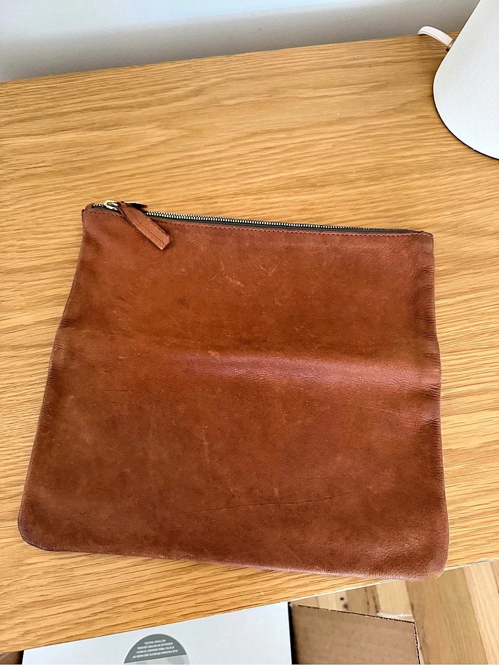 Clare V. Foldover Clutch. Brown